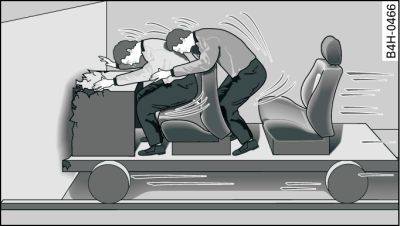 Le Audi A1 heurte le mur
